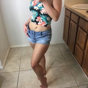 Abercrombie & Fitch Light Wash Denim Shorts